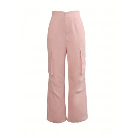 Flap Pockets Cargo Pants, Y2K Pants For Spring & Summer, Women's Clothing
