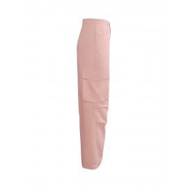 Flap Pockets Cargo Pants, Y2K Pants For Spring & Summer, Women's Clothing
